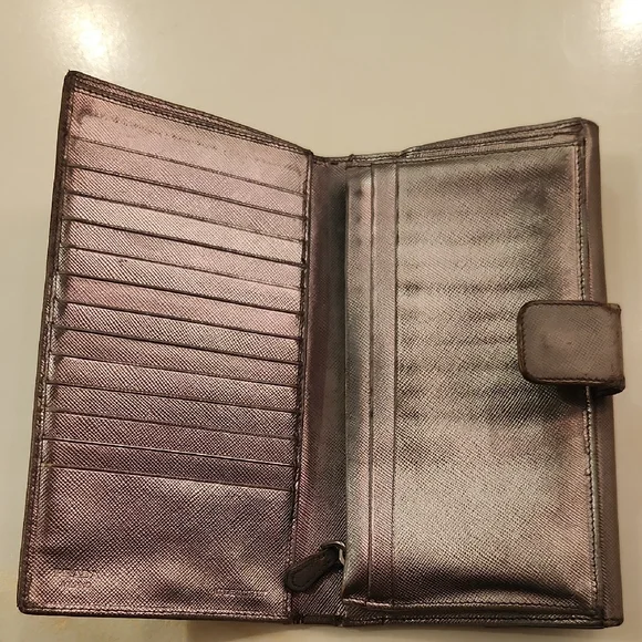 Prada Metallic Gray Wallet..Project Piece? - Picture 8 of 13